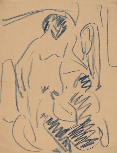 Nude on the Beach by Ernst Ludwig Kirchner