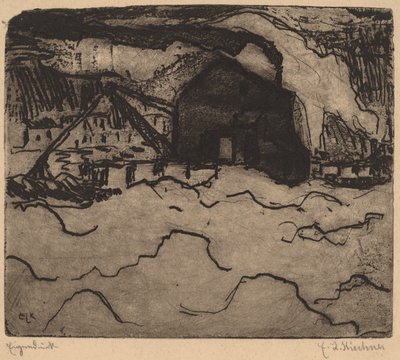 Sand Dredgers on the Elbe by Ernst Ludwig Kirchner