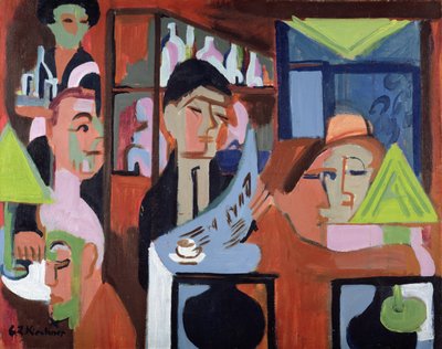 A Cafe in Davos by Ernst Ludwig Kirchner