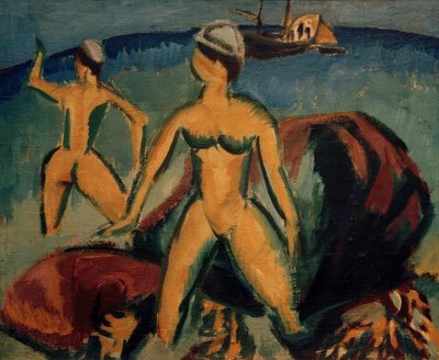 Bathing (Fehmarn) by Ernst Ludwig Kirchner