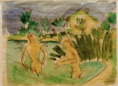 Bathing at Moritzburg by Ernst Ludwig Kirchner
