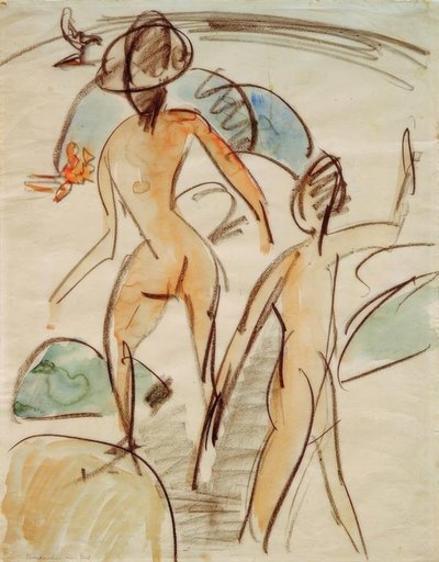 Bather with Hat by Ernst Ludwig Kirchner