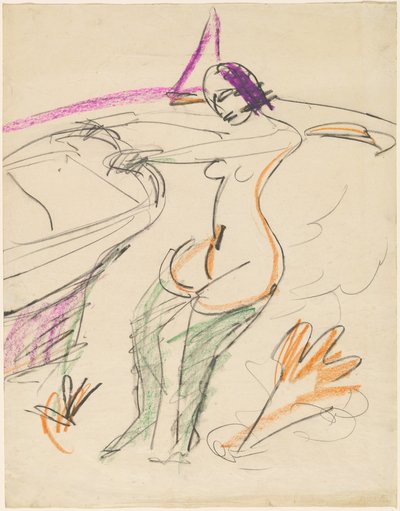 Bather by Ernst Ludwig Kirchner