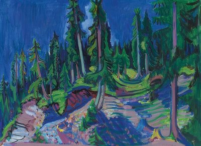 Mountain Forest Study. 1936 by Ernst Ludwig Kirchner