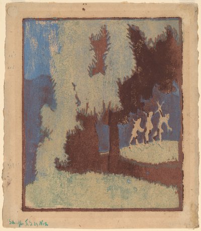 Chestnut Trees in Moonlight by Ernst Ludwig Kirchner