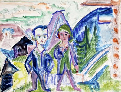 Couple in a Landscape by Ernst Ludwig Kirchner