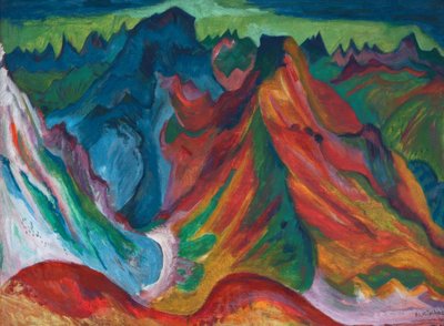 The Mountains Weissfluh and Schafgrind by Ernst Ludwig Kirchner