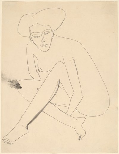 Dodo Seated by Ernst Ludwig Kirchner