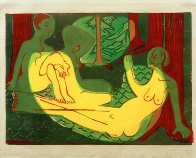 Three Nudes in the Forest by Ernst Ludwig Kirchner
