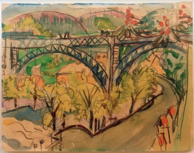 E. L. Kirchner, Railway Bridge, 1916 by Ernst Ludwig Kirchner