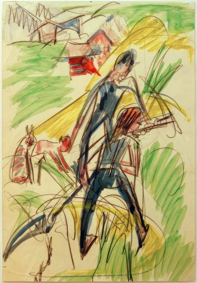 E. L. Kirchner, Mowing Farmers by Ernst Ludwig Kirchner