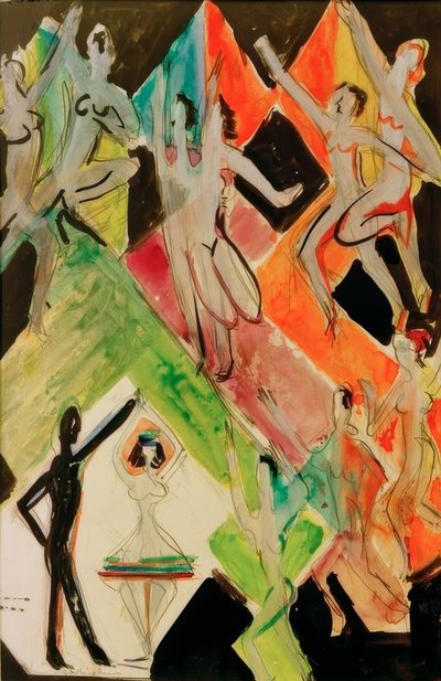 Design for the Mural Color Dance by Ernst Ludwig Kirchner
