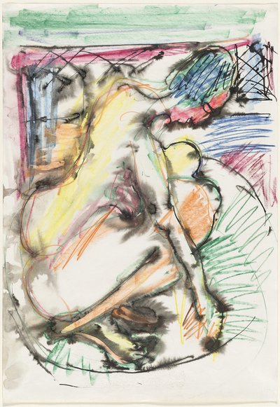 Erna Bathing in a Tub by Ernst Ludwig Kirchner