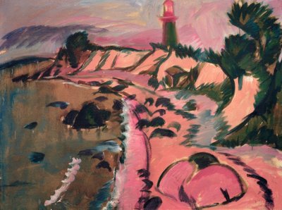 Fehmarn Coast with Lighthouse by Ernst Ludwig Kirchner