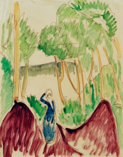 Woman in the Dunes on Fehmarn by Ernst Ludwig Kirchner