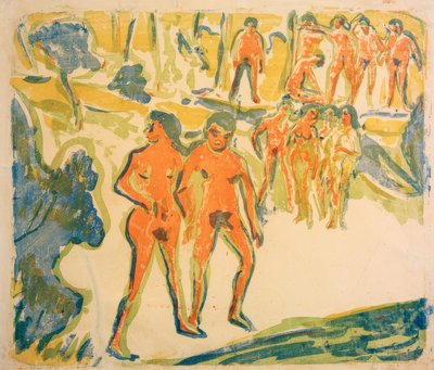 Group of Bathers by Ernst Ludwig Kirchner