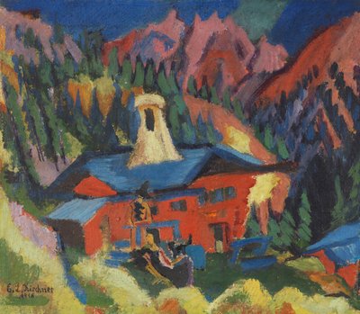 House on the Stafelalp, 1918-1919 by Ernst Ludwig Kirchner