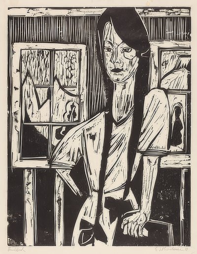 Young Girl. 1921 by Ernst Ludwig Kirchner