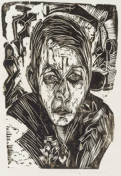 Young Girl with Cigarette by Ernst Ludwig Kirchner