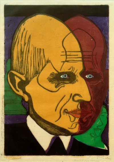 Head of Dr. Frédéric Bauer by Ernst Ludwig Kirchner