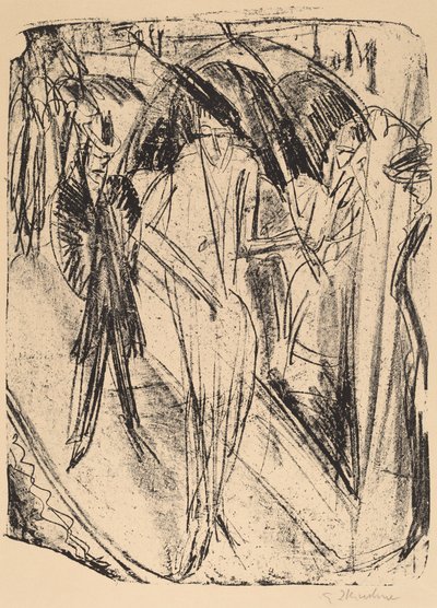 Lady in the Rain by Ernst Ludwig Kirchner