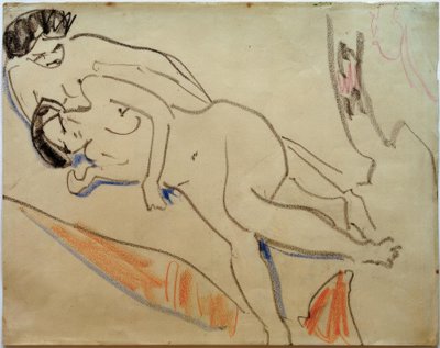 Reclining Couple by Ernst Ludwig Kirchner