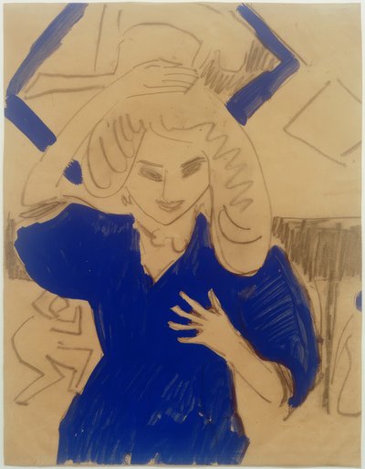 Girl in Blue Dress by Ernst Ludwig Kirchner