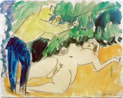 Painter and Model by Ernst Ludwig Kirchner