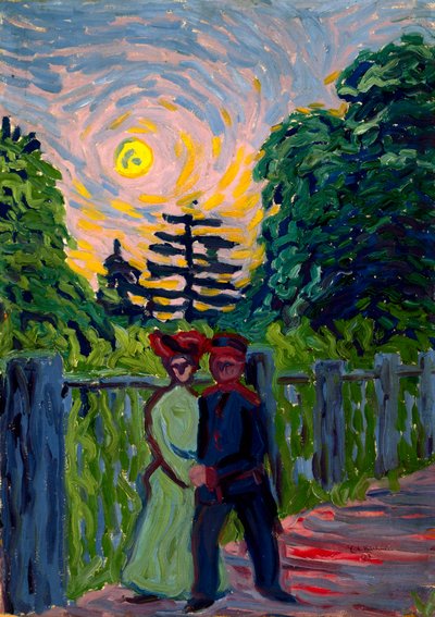 Moonrise: Soldier and Maiden by Ernst Ludwig Kirchner