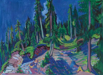 Mountain Forest Study by Ernst Ludwig Kirchner