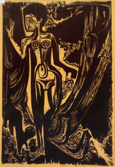 Naked Woman in the Forest by Ernst Ludwig Kirchner