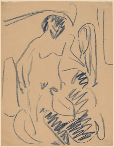 Nude on the Beach by Ernst Ludwig Kirchner
