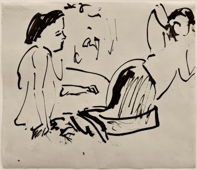 Untitled (Two Women, Sitting) by Ernst Ludwig Kirchner
