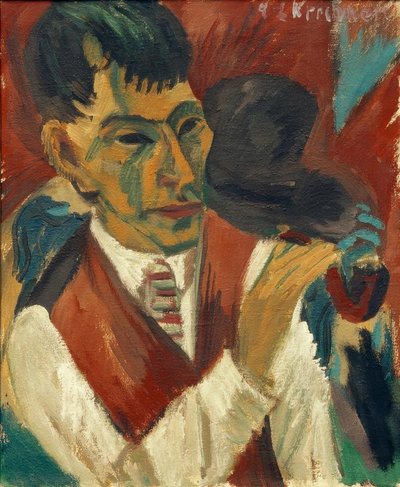 Otto Mueller with Pipe by Ernst Ludwig Kirchner