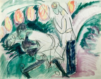Pantomime III by Ernst Ludwig Kirchner