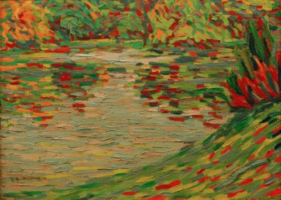 Park Lake in Dresden by Ernst Ludwig Kirchner