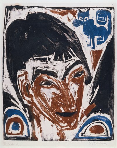 Portrait of Otto Mueller by Ernst Ludwig Kirchner
