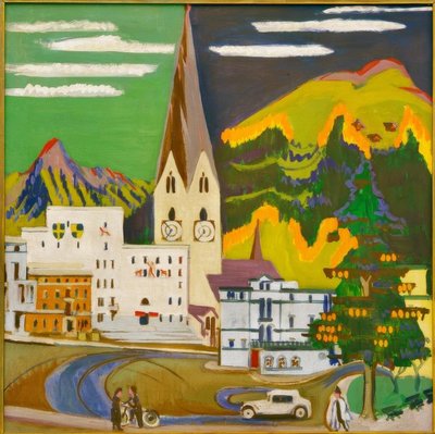 Davos Platz Town Hall by Ernst Ludwig Kirchner