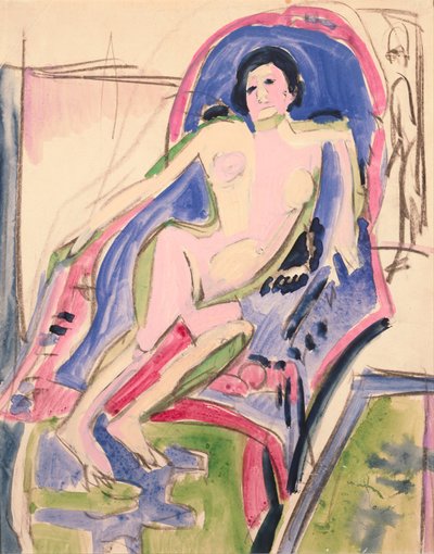 Reclining Nude by Ernst Ludwig Kirchner