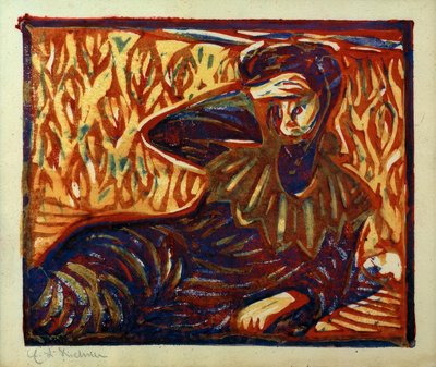 Resting Girl with Headache by Ernst Ludwig Kirchner