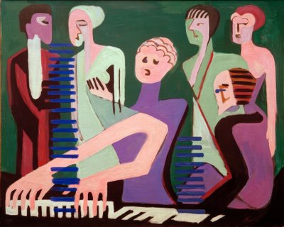 Singer at the Piano by Ernst Ludwig Kirchner