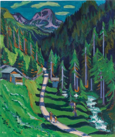 Sertigweg, 1937 by Ernst Ludwig Kirchner
