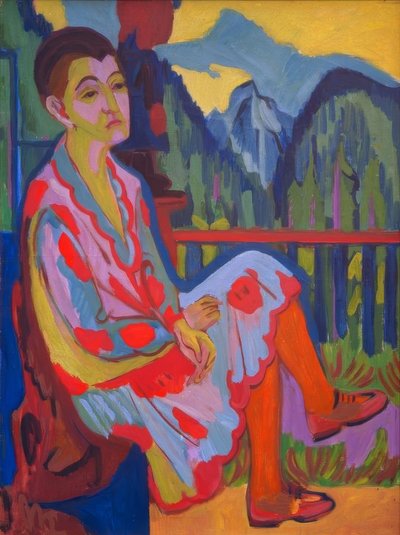 Seated Lady (Erna Kirchner) by Ernst Ludwig Kirchner