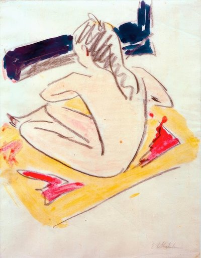 Seated Fränzi by Ernst Ludwig Kirchner