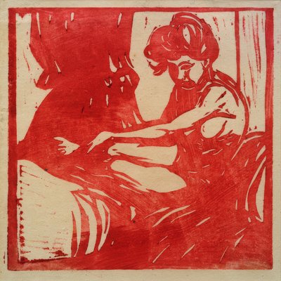 Seated Nude Girl by Ernst Ludwig Kirchner