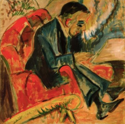 Seated Man on Park Bench by Ernst Ludwig Kirchner