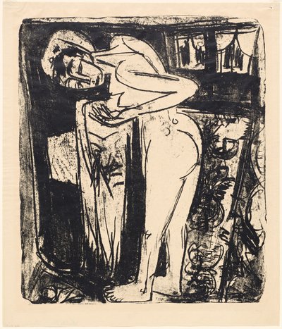 Standing Nude in a Room by Ernst Ludwig Kirchner