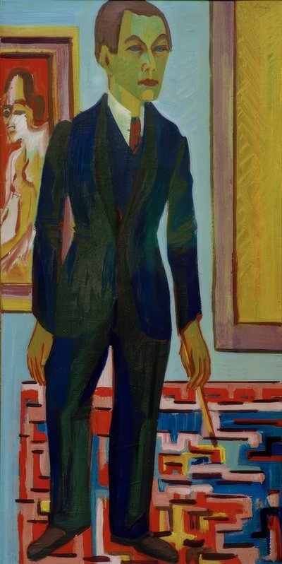 Standing Painter. Self-Portrait by Ernst Ludwig Kirchner