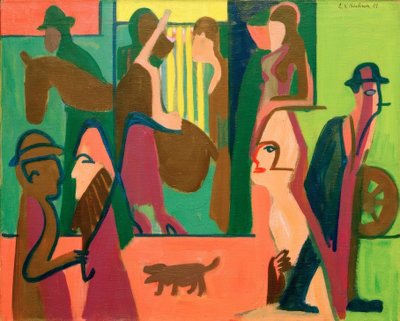 Street at Dusk by Ernst Ludwig Kirchner