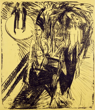 Streetwalkers on Kurfurstendamm by Ernst Ludwig Kirchner